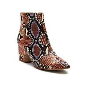 Matisse Goldie Snakeskin Print Booties (Size 6)